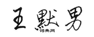 骆恒光王默男行书个性签名怎么写