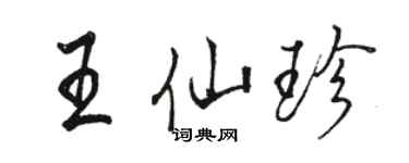 骆恒光王仙珍行书个性签名怎么写
