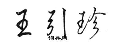 骆恒光王引珍行书个性签名怎么写