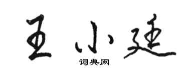 骆恒光王小廷行书个性签名怎么写