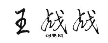 骆恒光王战战行书个性签名怎么写