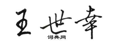 骆恒光王世幸行书个性签名怎么写