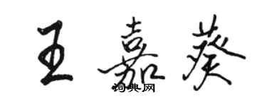 骆恒光王嘉葵行书个性签名怎么写