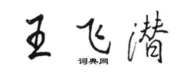 骆恒光王飞潜行书个性签名怎么写