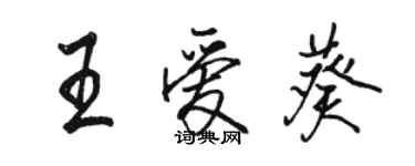 骆恒光王爱葵行书个性签名怎么写