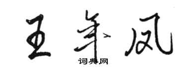 骆恒光王年凤行书个性签名怎么写