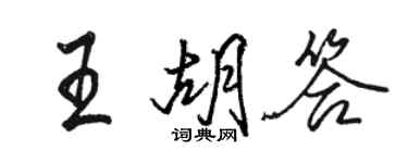 骆恒光王胡答行书个性签名怎么写