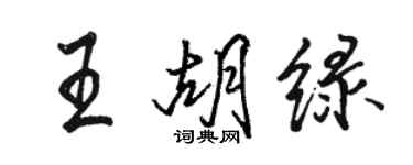 骆恒光王胡绿行书个性签名怎么写