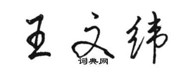 骆恒光王文纬行书个性签名怎么写