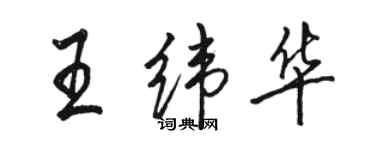 骆恒光王纬华行书个性签名怎么写