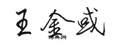 骆恒光王金或行书个性签名怎么写