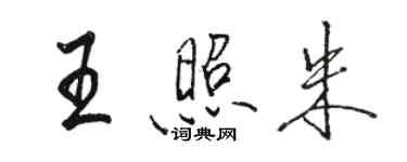 骆恒光王照朱行书个性签名怎么写