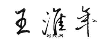 骆恒光王淮年行书个性签名怎么写