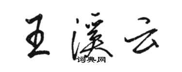 骆恒光王溪云行书个性签名怎么写