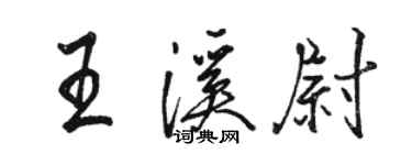 骆恒光王溪尉行书个性签名怎么写