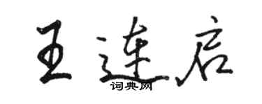 骆恒光王连启行书个性签名怎么写