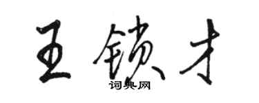 骆恒光王锁才行书个性签名怎么写