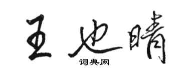 骆恒光王也晴行书个性签名怎么写