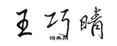 骆恒光王巧晴行书个性签名怎么写