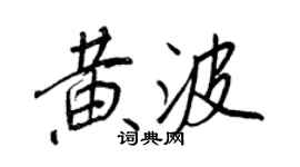 王正良黄波行书个性签名怎么写