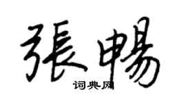 王正良张畅行书个性签名怎么写
