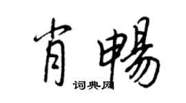 王正良肖畅行书个性签名怎么写