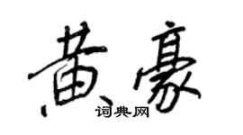 王正良黄豪行书个性签名怎么写