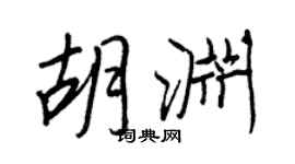 王正良胡渊行书个性签名怎么写