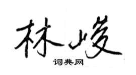 王正良林峻行书个性签名怎么写