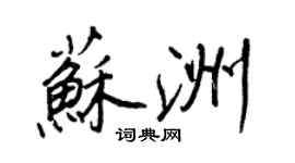 王正良苏洲行书个性签名怎么写