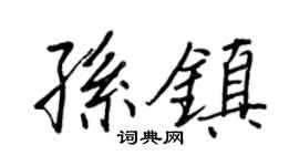 王正良孙镇行书个性签名怎么写