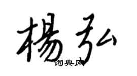 王正良杨弘行书个性签名怎么写