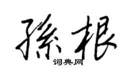 王正良孙根行书个性签名怎么写
