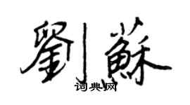 王正良刘苏行书个性签名怎么写