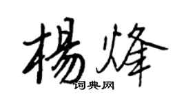 王正良杨烽行书个性签名怎么写