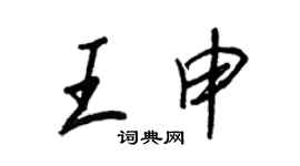 王正良王申行书个性签名怎么写