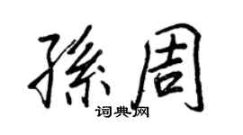 王正良孙周行书个性签名怎么写