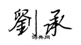王正良刘承行书个性签名怎么写
