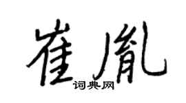 王正良崔胤行书个性签名怎么写