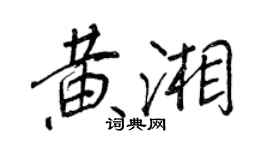 王正良黄湘行书个性签名怎么写