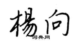 王正良杨向行书个性签名怎么写