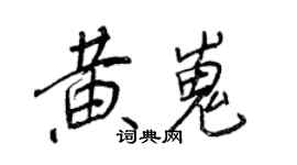 王正良黄嵬行书个性签名怎么写