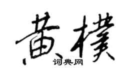 王正良黄朴行书个性签名怎么写