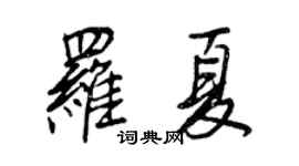 王正良罗夏行书个性签名怎么写