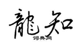 王正良龙知行书个性签名怎么写