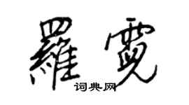 王正良罗霓行书个性签名怎么写