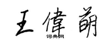 王正良王伟萌行书个性签名怎么写