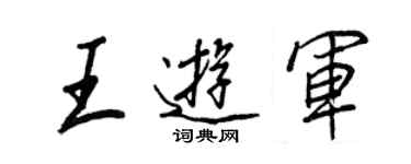 王正良王游军行书个性签名怎么写
