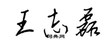 王正良王志磊行书个性签名怎么写