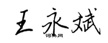 王正良王永斌行书个性签名怎么写